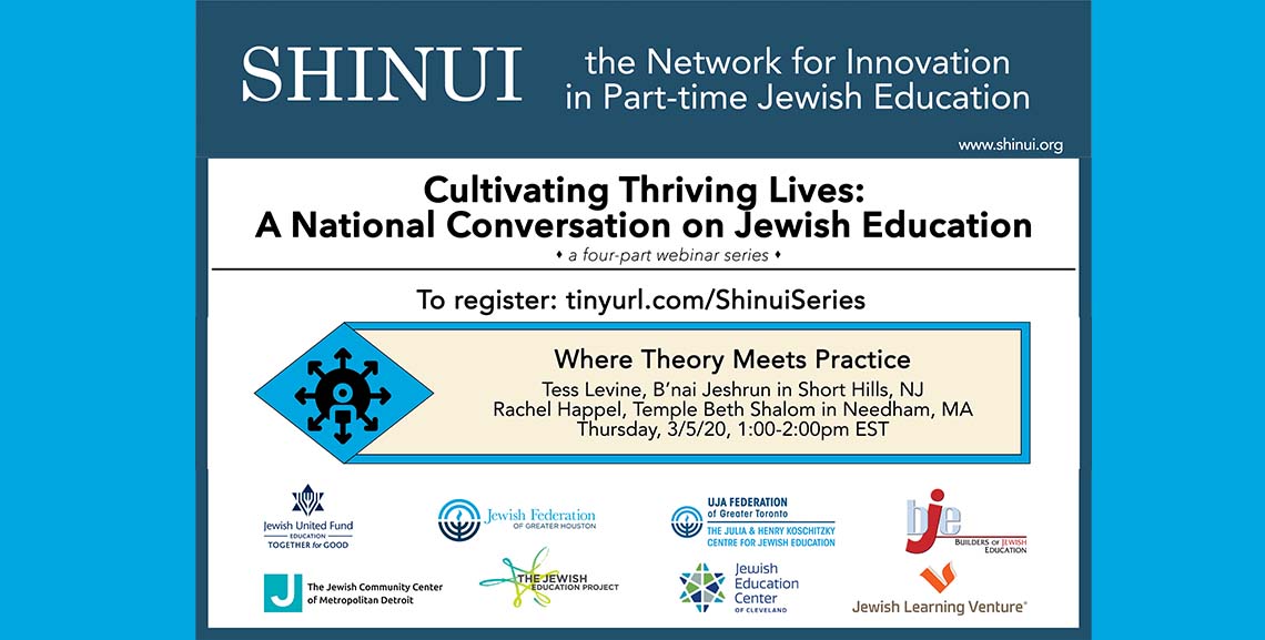 Where Theory Meets Practice - A National Conversation on Jewish Education Where Theory Meets Practice - A National Conversation on Jewish Education